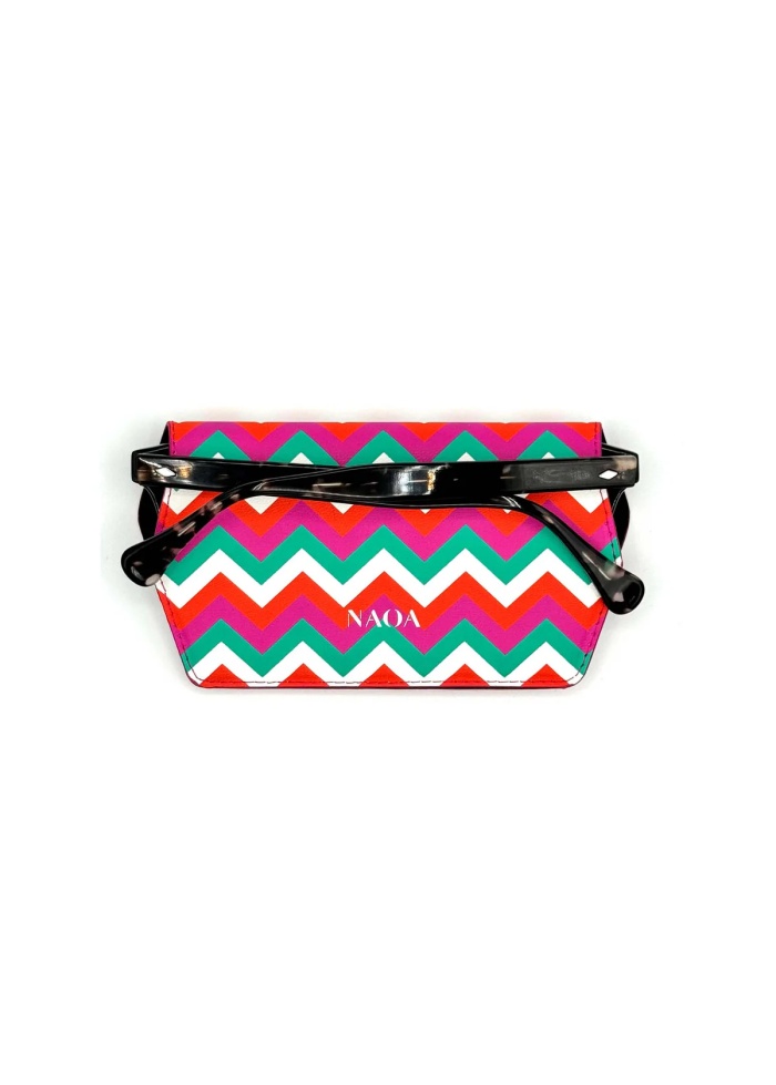 NAOA | Apple Leather Slim Glasses Case Chevron Print