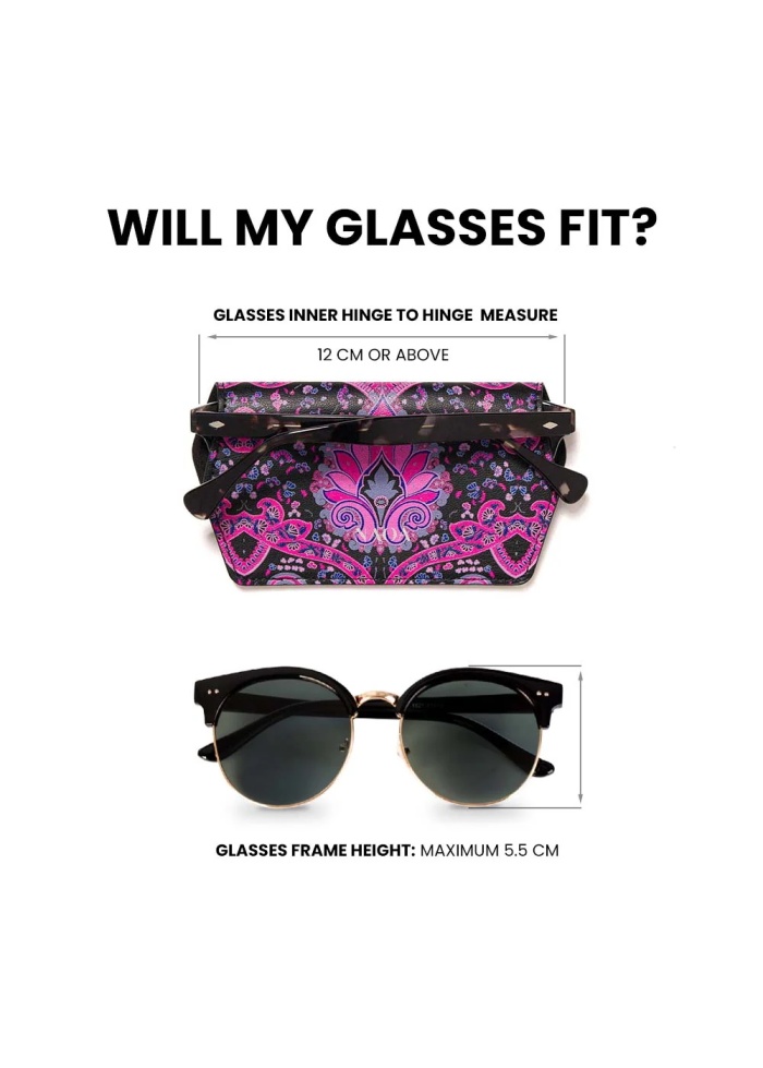 NAOA | Apple Leather Slim Glasses Case Damask