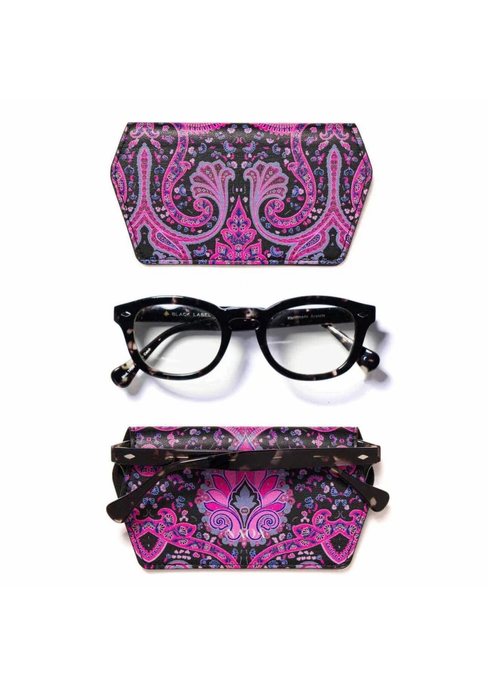 NAOA | Apple Leather Slim Glasses Case Damask