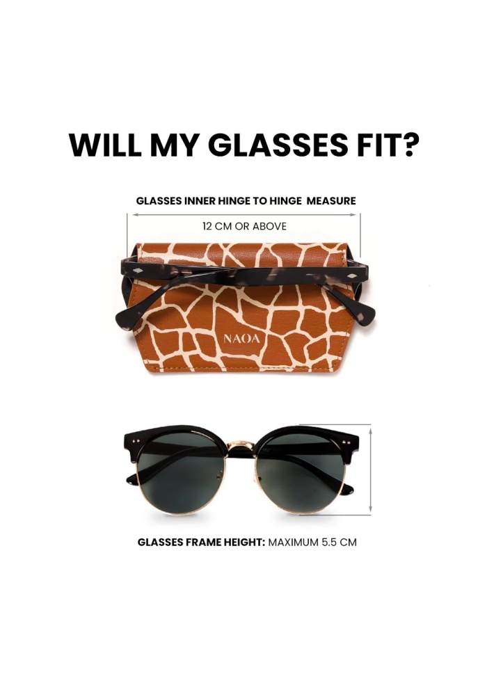 NAOA | Apple Leather Slim Glasses Case Giraffe