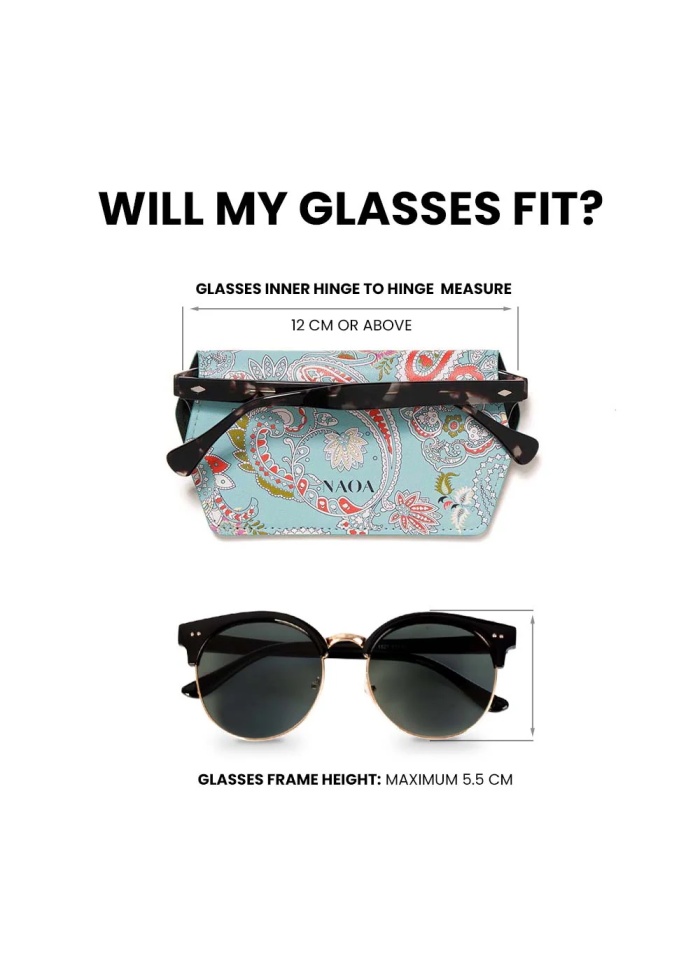 NAOA | Apple Leather Slim Glasses Case Paisley