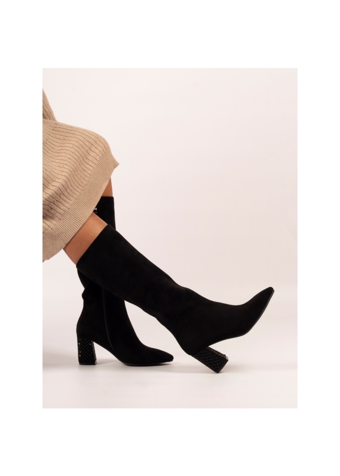 Lunar | Witham Black Long Boot