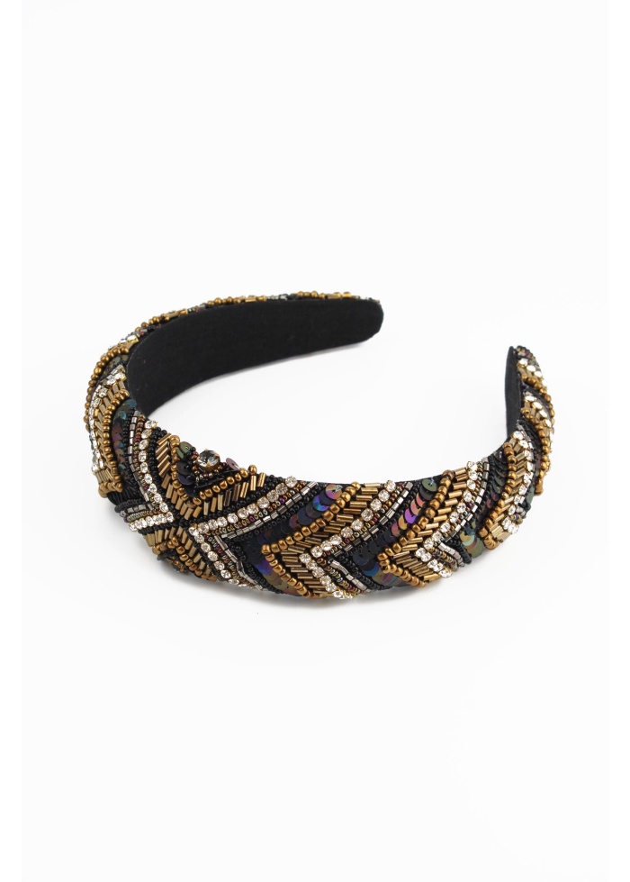 MyDoris | Black & Gold Sequin Hairband