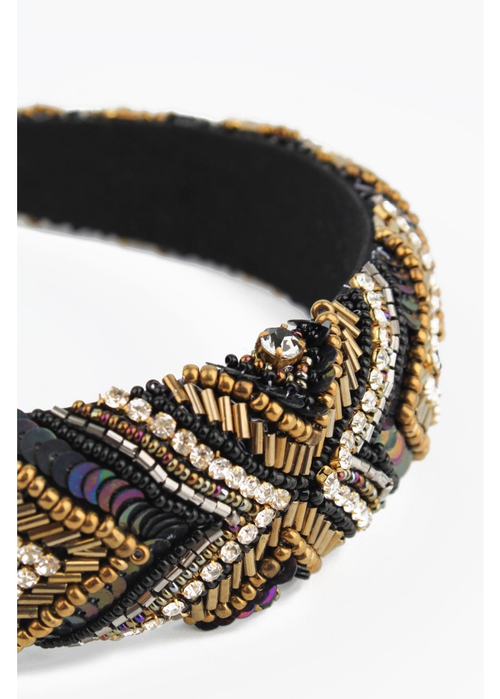 MyDoris | Black & Gold Sequin Hairband