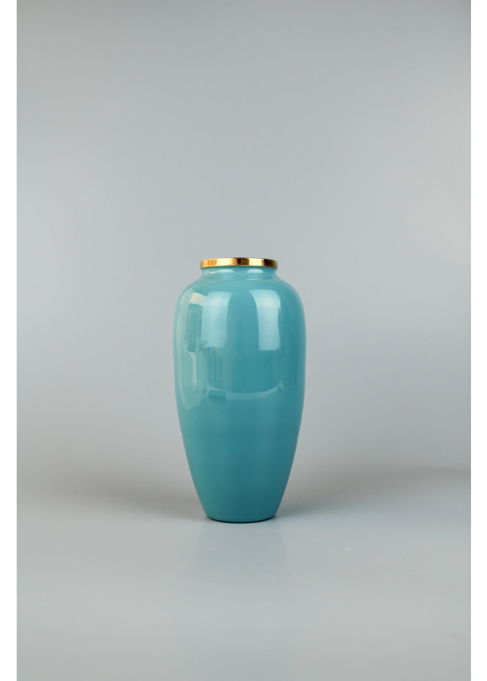 MyDoris | Medium Denim Blue Enamel Vase