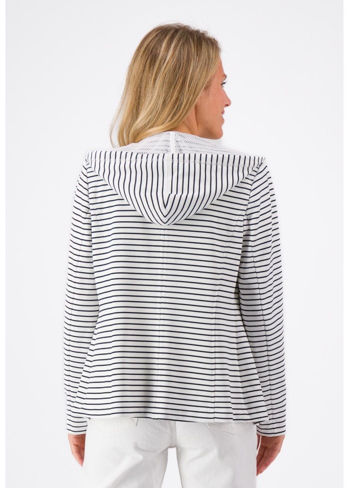 Just White | Stripe Jersey Jacket