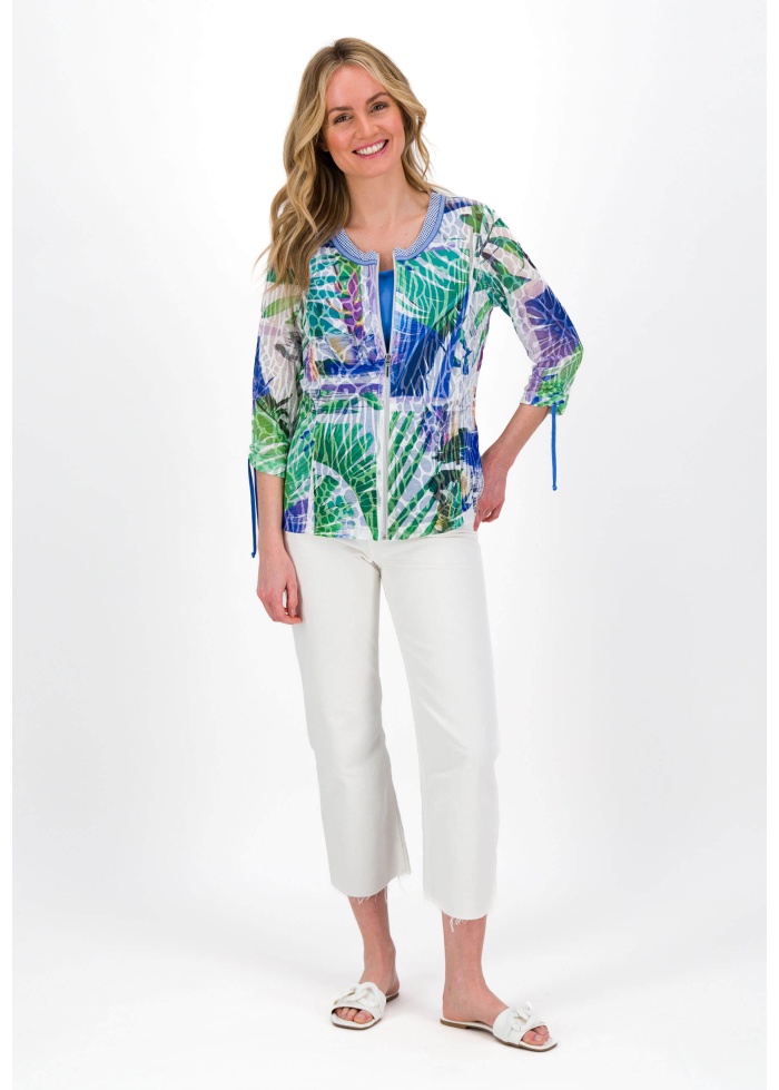 Just White | Zip Detail Top