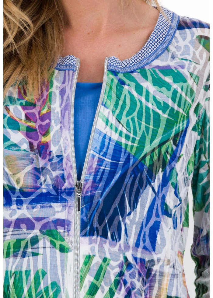 Just White | Zip Detail Top