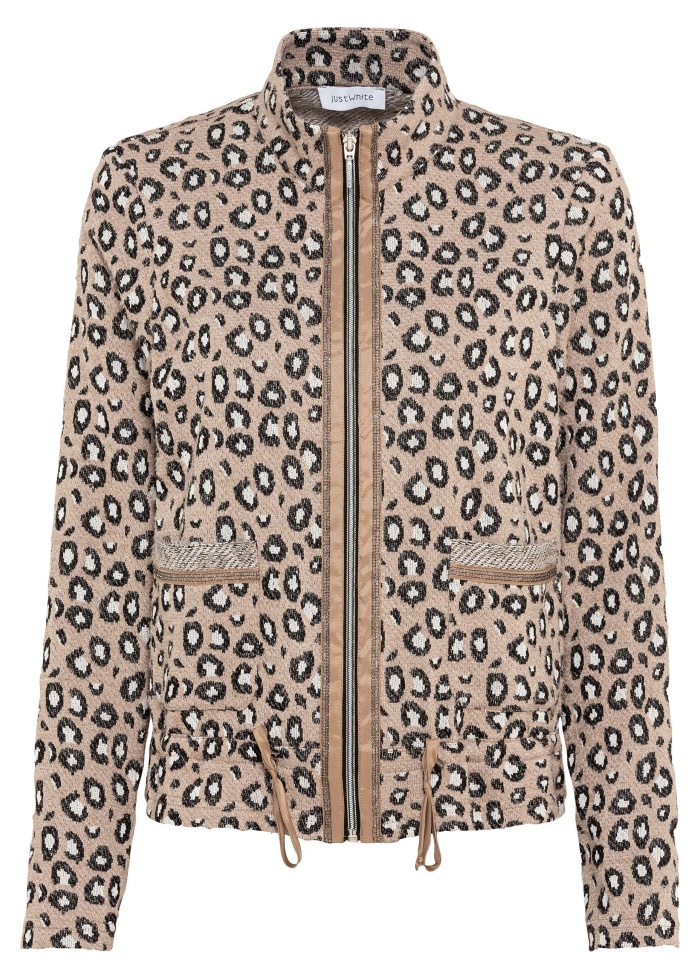 Just White | Leopard Print Jacket