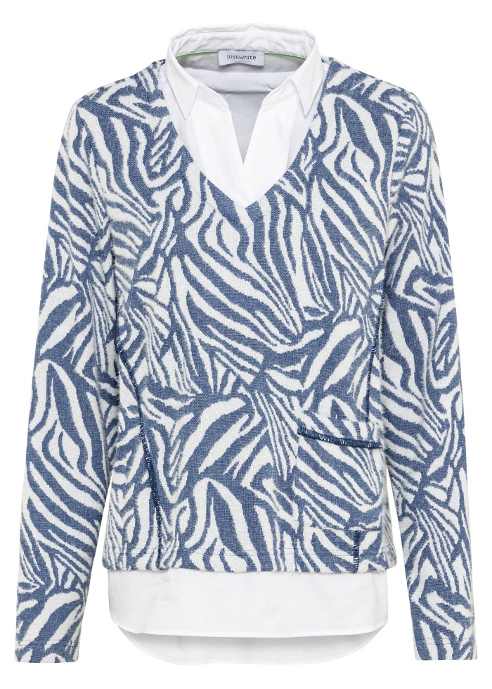 Just White | Zebra Layered Jumper