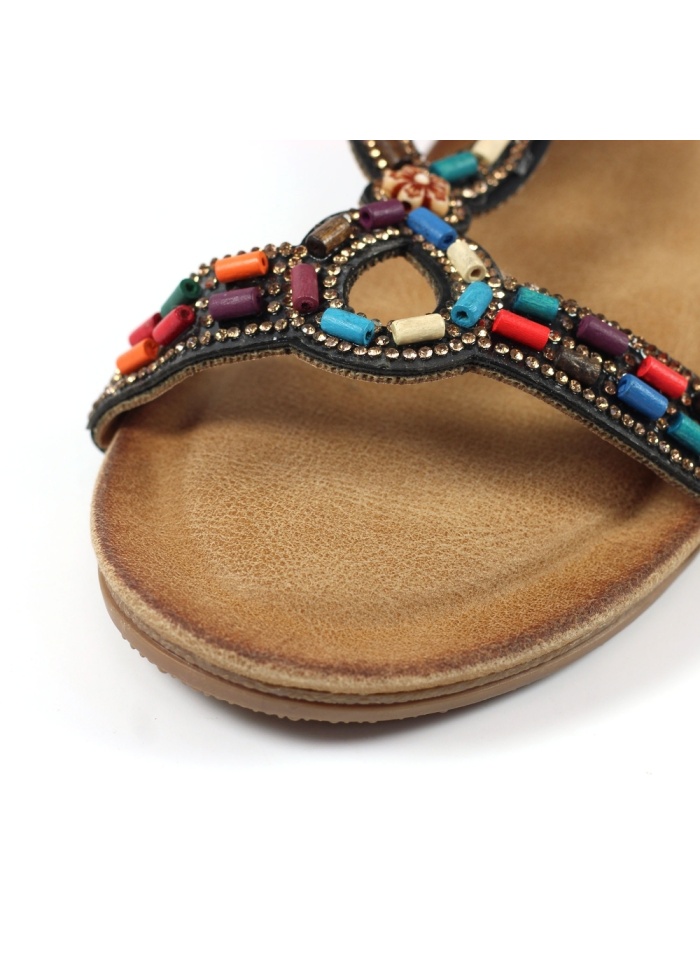 Lunar | Epsom Black Wedge Sandal