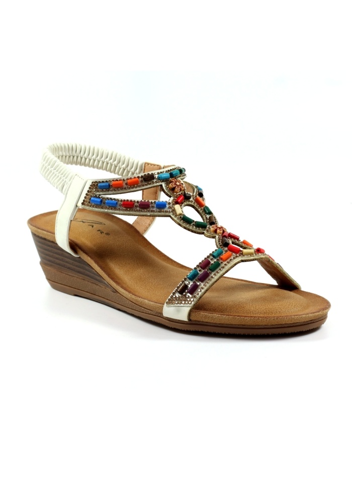 Lunar | Epson White Wedge Sandal