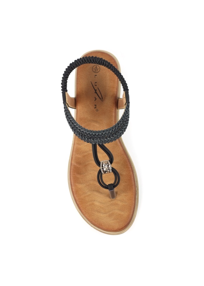 Lunar | Poppy Black Sandal