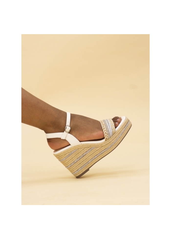 Lunar | Amanda White Wedge Sandal