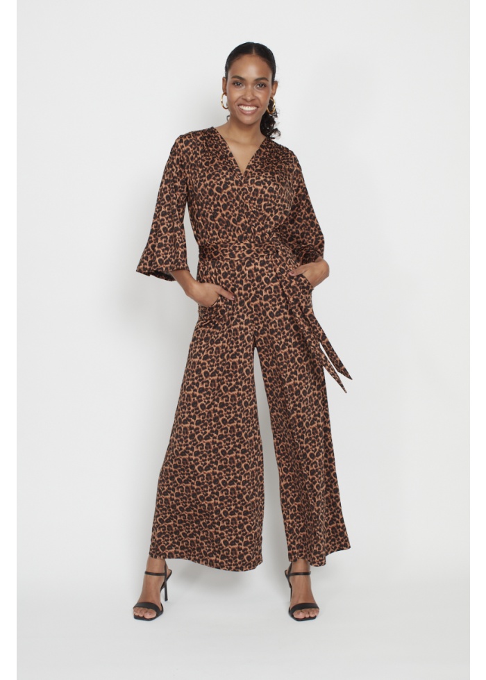 Onjenu | Laurie Jumpsuit Small Leopard Brown