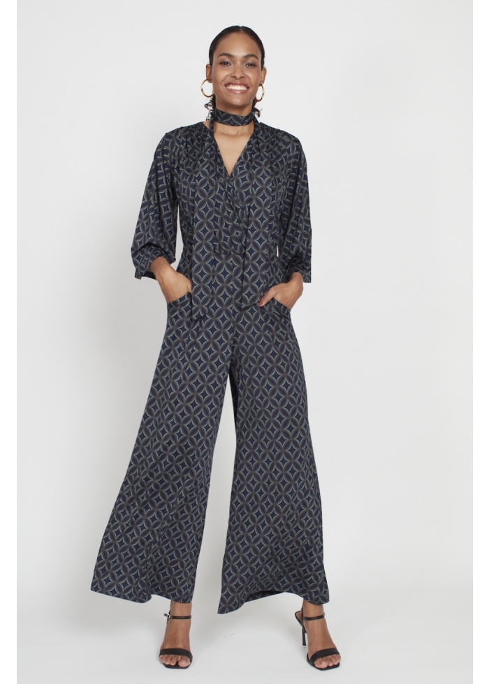 Onjenu | Laurie Jumpsuit Geo Green Print