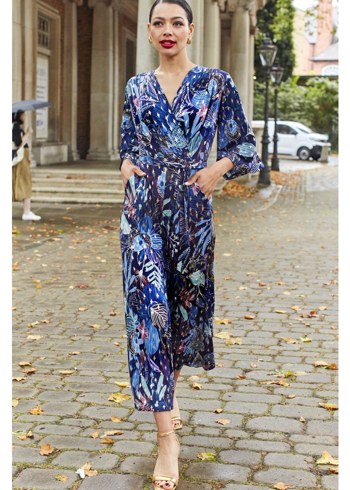 Onjenu | Laurie Jumpsuit Moonlight Blue Gold