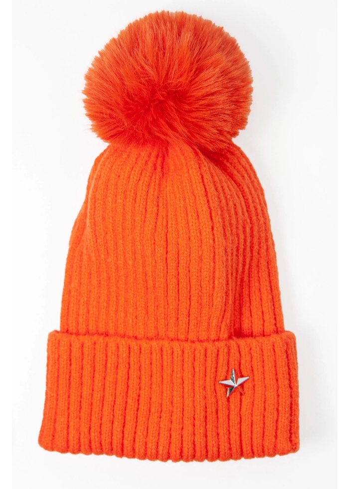 Rosie | Pompom Hat Orange