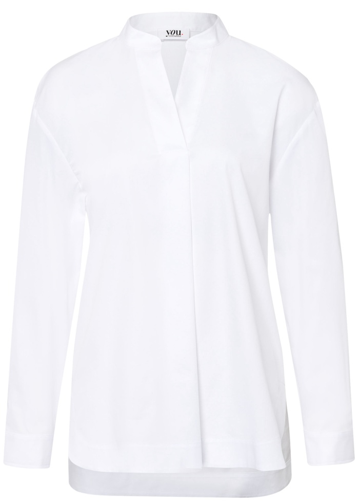 Just White | Pleat Back Blouse