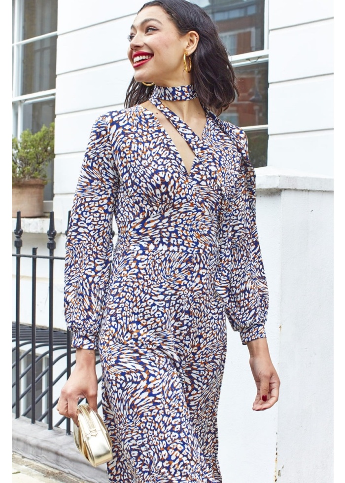 Onjenu | Nell Rigel Navy Midi Dress