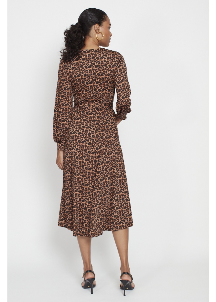 Onjenu | Nell Dress Small Brown Leopard