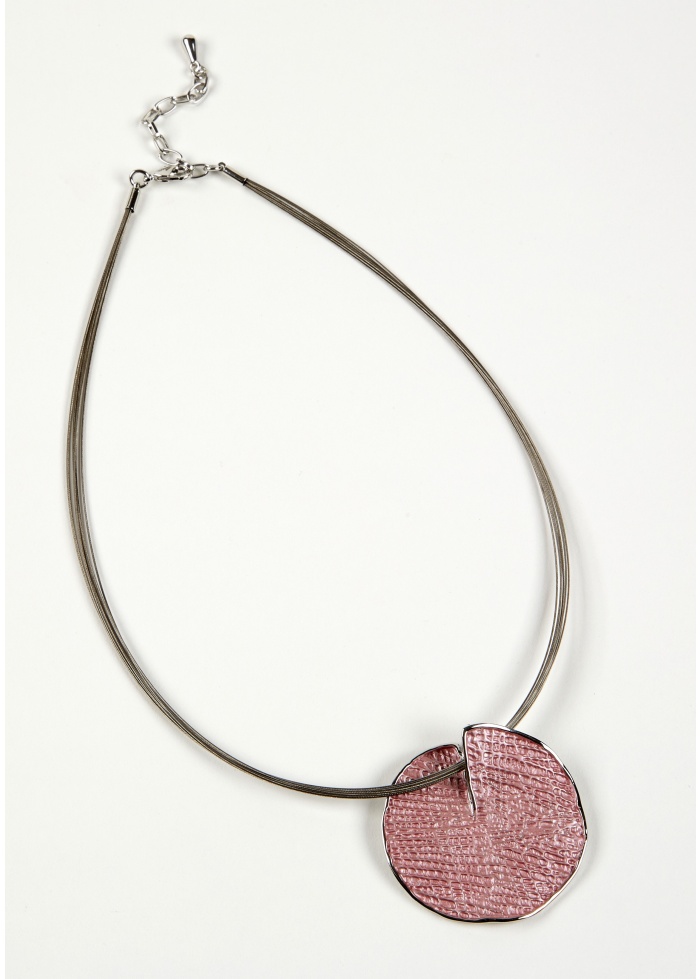 dante | Pale Pink Disc Necklace
