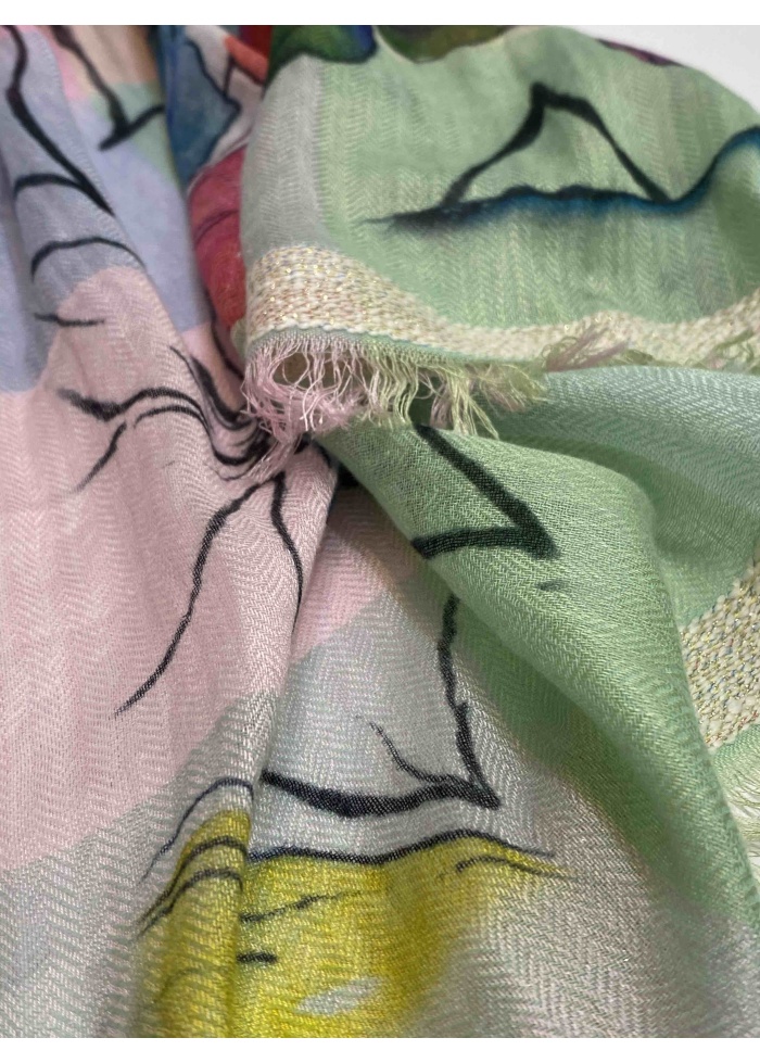 Ombre | Flower Print Scarf