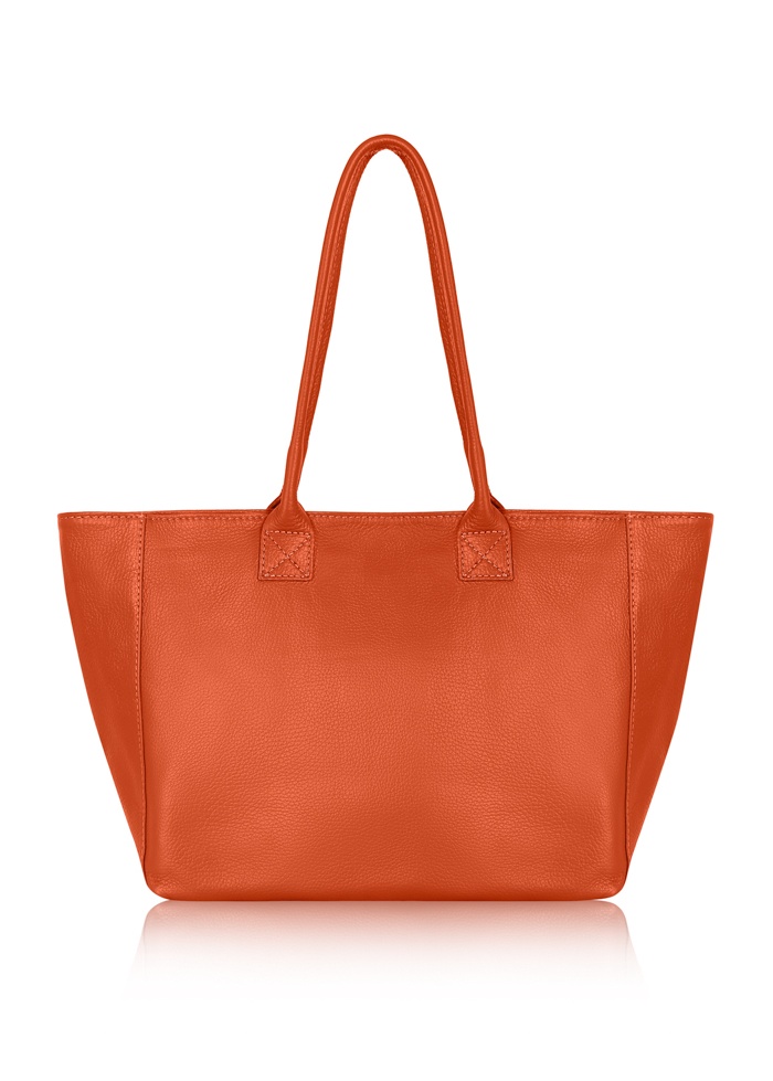 CPW | Orange Leather Tote Bag