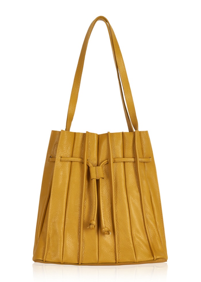 CPW | Pleated Handbag Mustard Leather