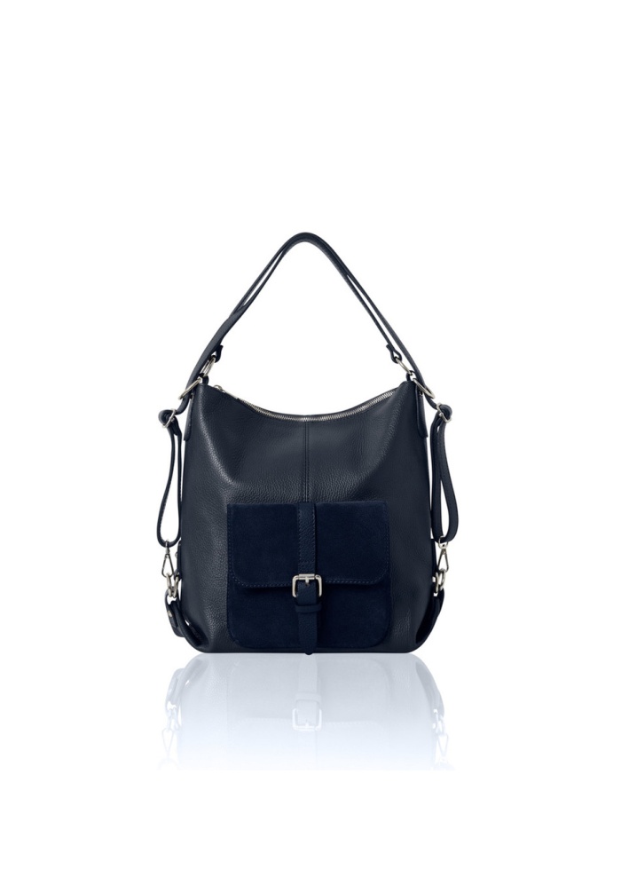 CPW | Durham Navy Leather Rucksack