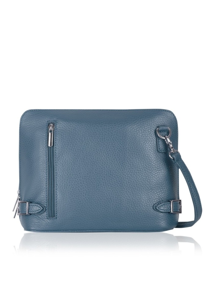 CPW | Cross Zip Body Bag Blue Leather
