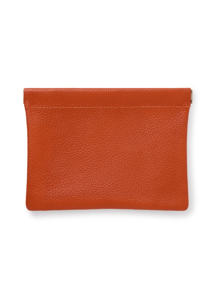CPW | York Orange Leather Clutch Pouch