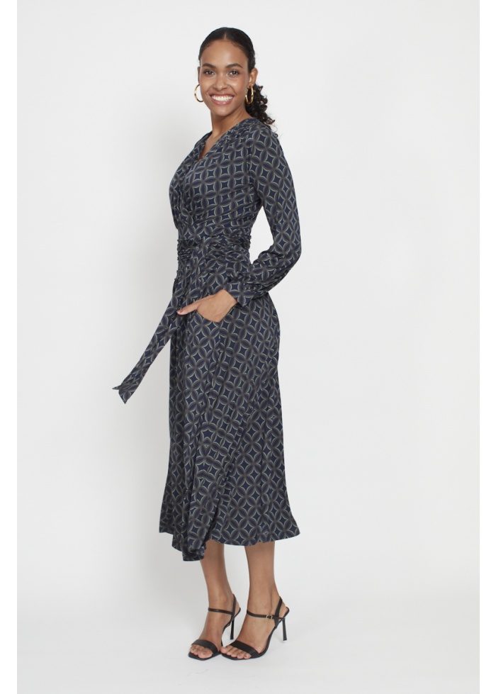 Onjenu | Sharon Midi Dress Geo Green