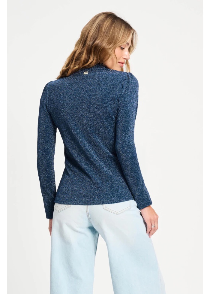 POM | Glitter Dawn Blue Turtleneck