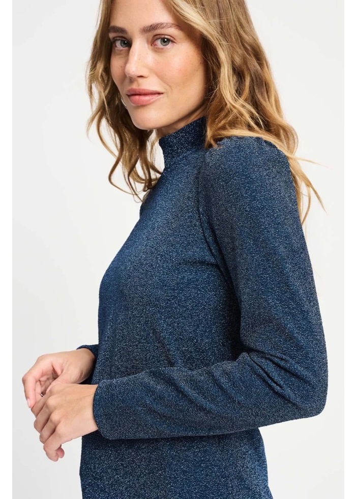 POM | Glitter Dawn Blue Turtleneck