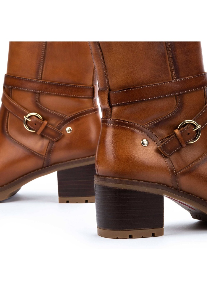 Pikolino | Buckle Detail Tan Ankle Boot