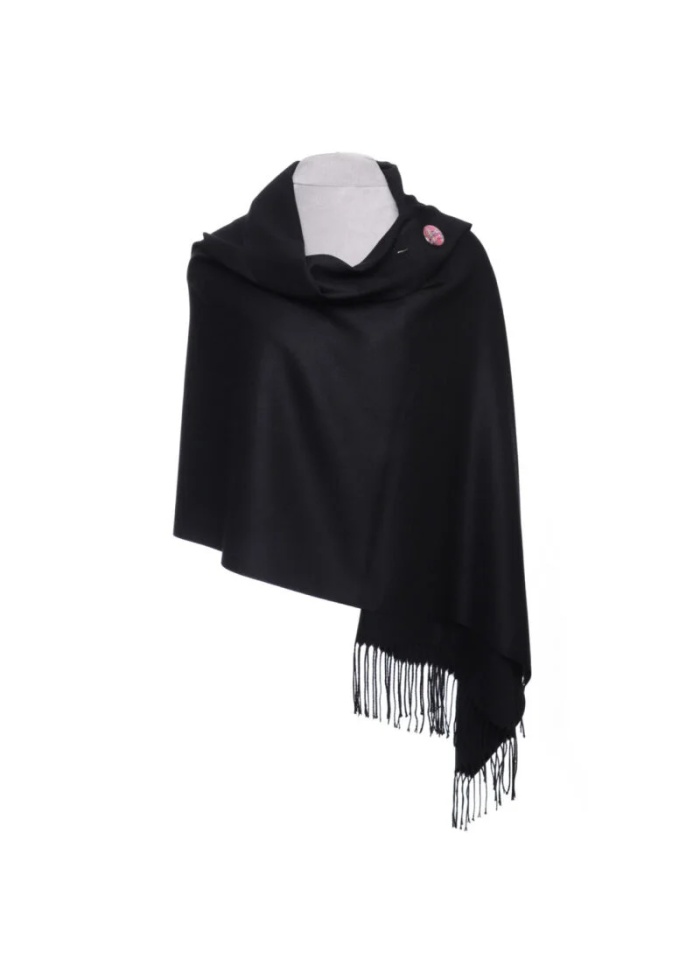 Zelly | Cashmere Blend Pashmina Black