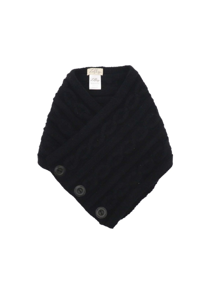 Zelly | Button Tippet Black