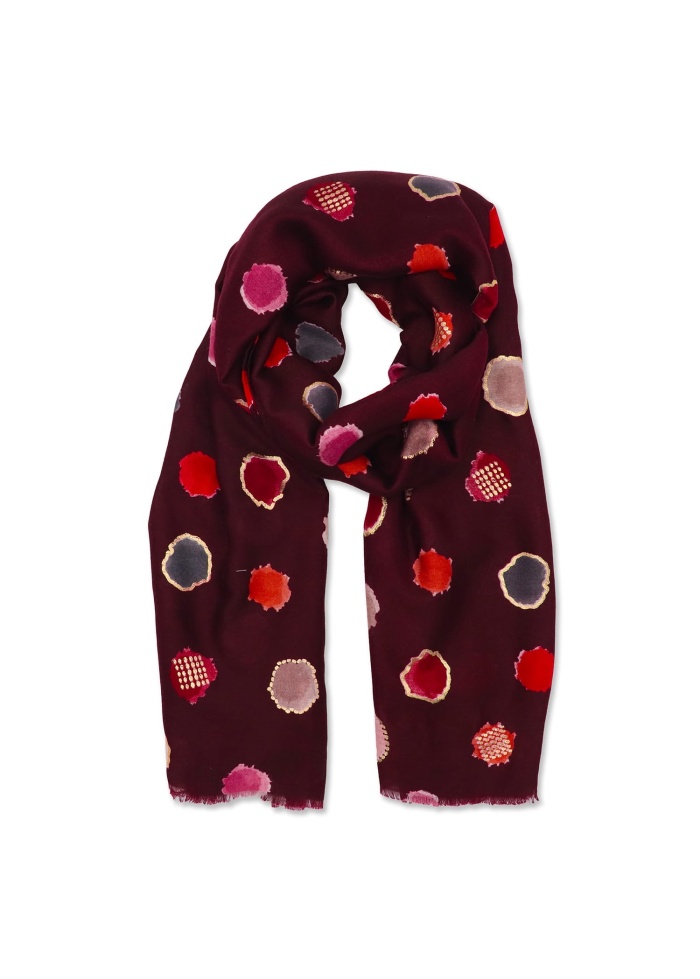 Zelly | Plum Spot Scarf