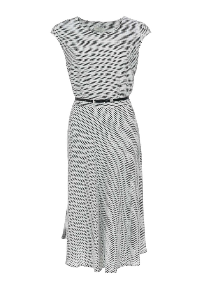 Black & White Printed Flare Dress