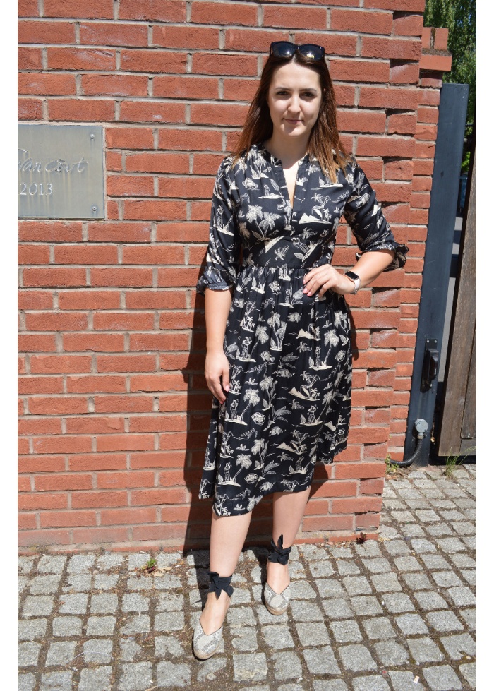 Maison Scotch | Printed Stain Midi Dress