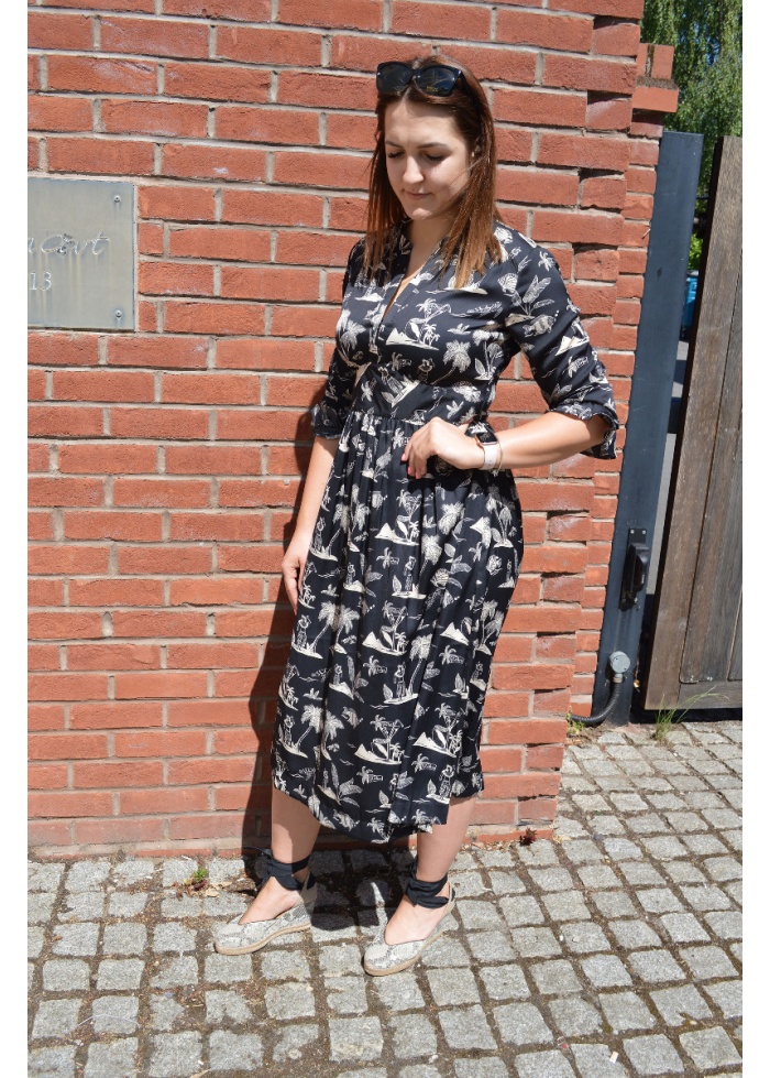 Maison Scotch | Printed Stain Midi Dress