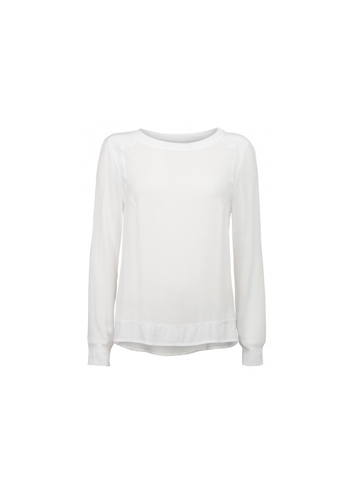 Yaya | Fabric Mix Longsleeve Top
