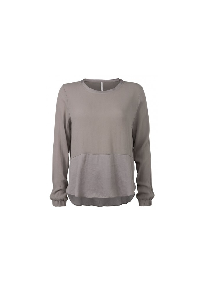 Yaya | Fabric Mixed Blouse