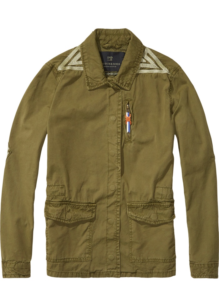 Maison Scotch | Embroidered Military Jacket