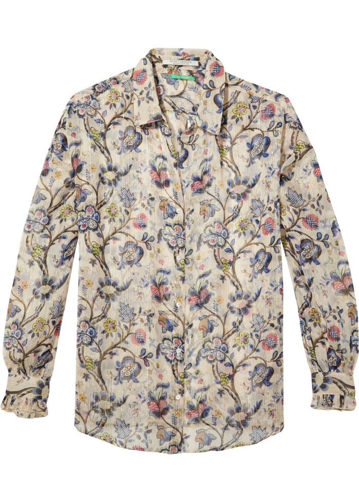 Maison Scotch | Sheer Floral Shirt
