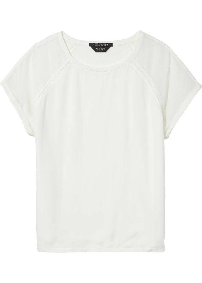 Maison Scotch | Top with Lace Inserts