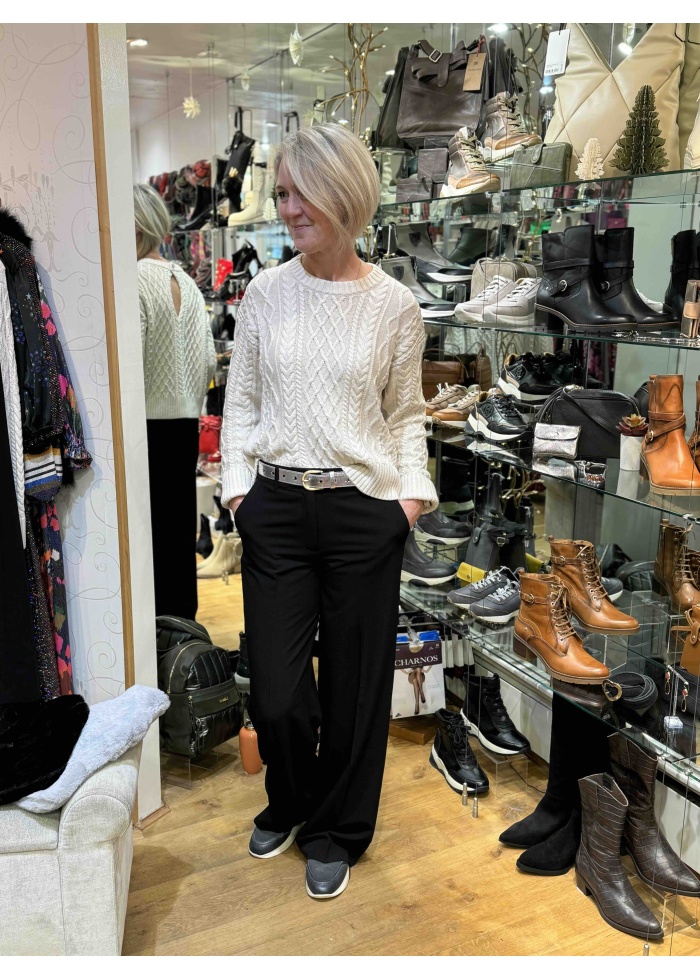 Oui | Cable Knit Jumper Dow