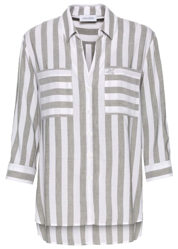 Just White | Stripe Blouse