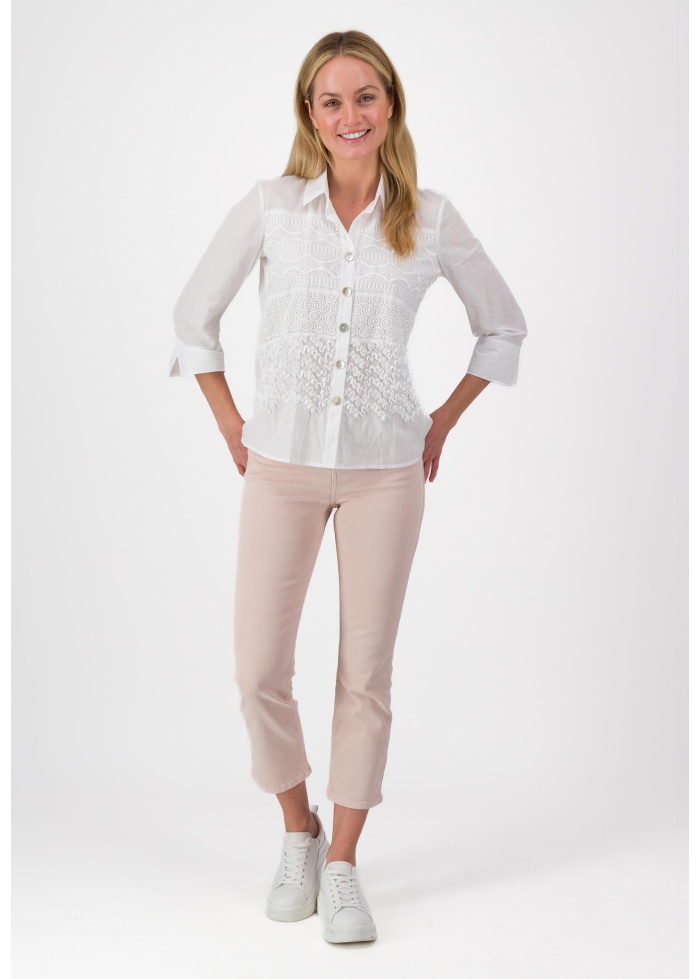 Just White | Detail Front Blouse